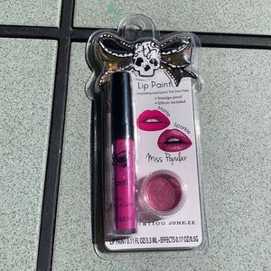 Tattoo Junkie MISS POPULAR matte lipstick smudge proof and sparkle
